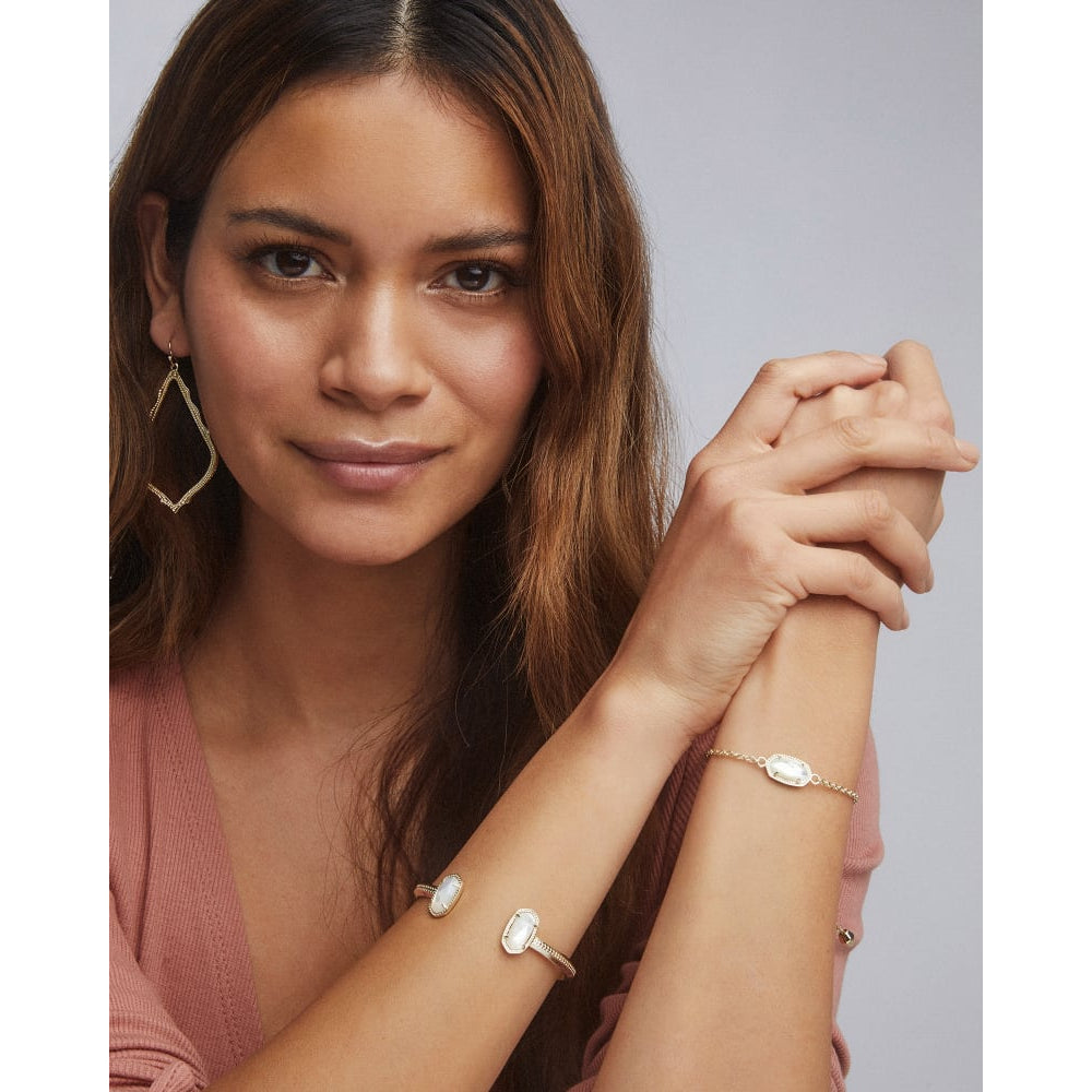Kendra Scott Elaina Cobalt Cats Eye Adjustable Gold Chain Bracelet