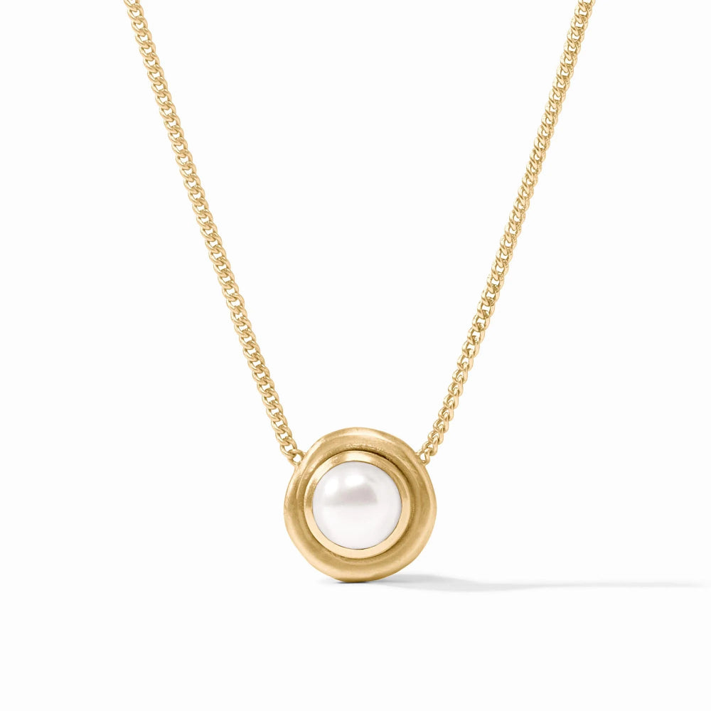 Julie Vos Delicate Wave Stone Cabochon Necklace for Women