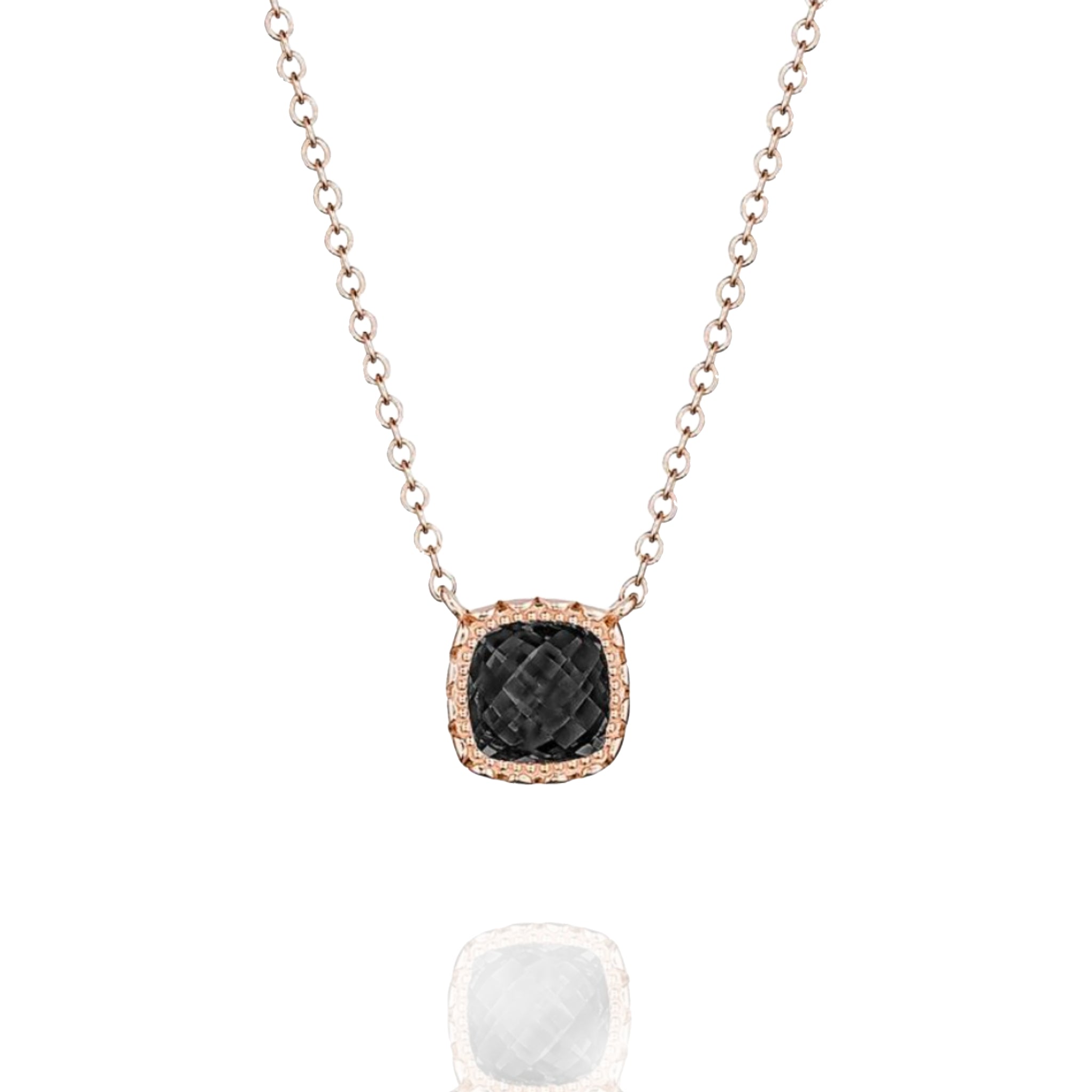 Tacori Petite Black Onyx Gemstone Cushion Cut Pendant Necklace for Women