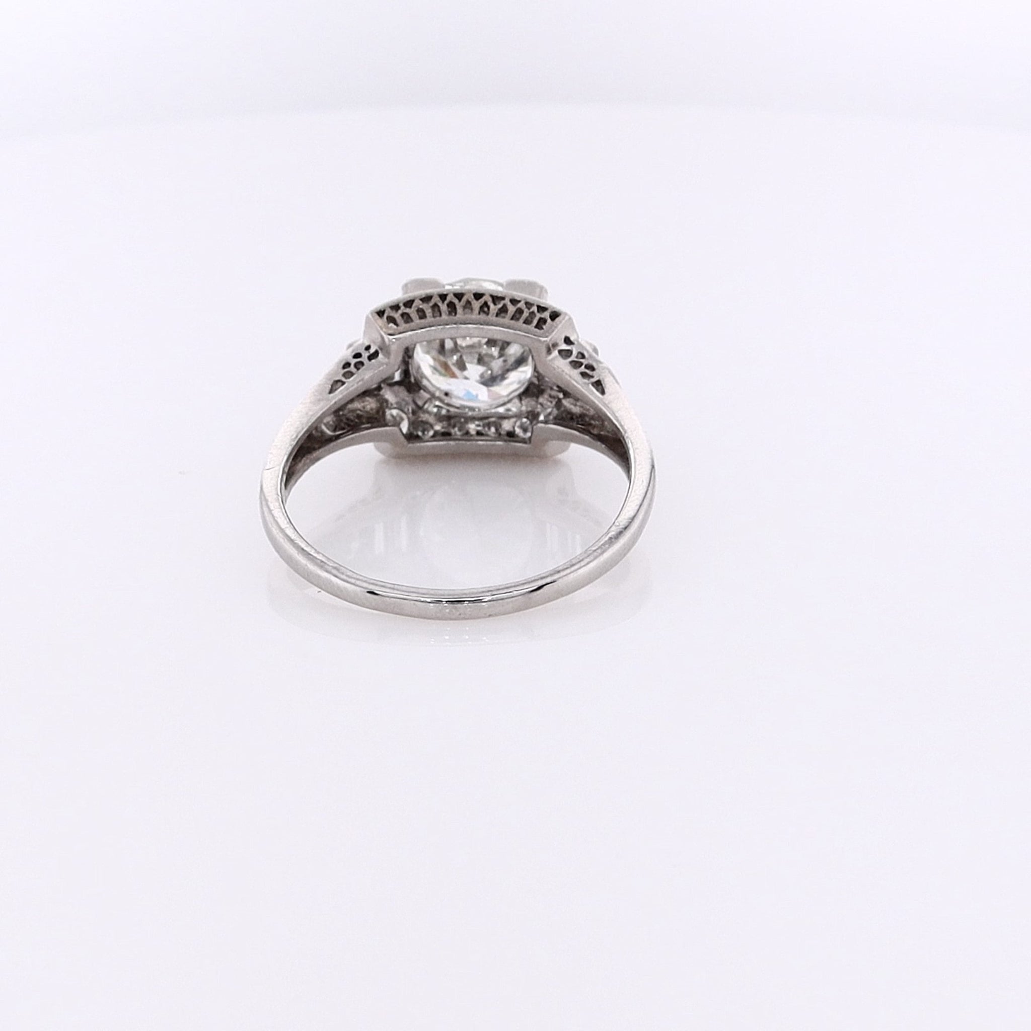 Exquisite Estate Platinum Multi - Diamond Engagement Ring for Special Occasions