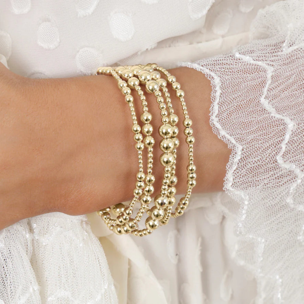 Enewton 5mm Gold 6.25 Classic Bead Bracelet with Joy Pattern