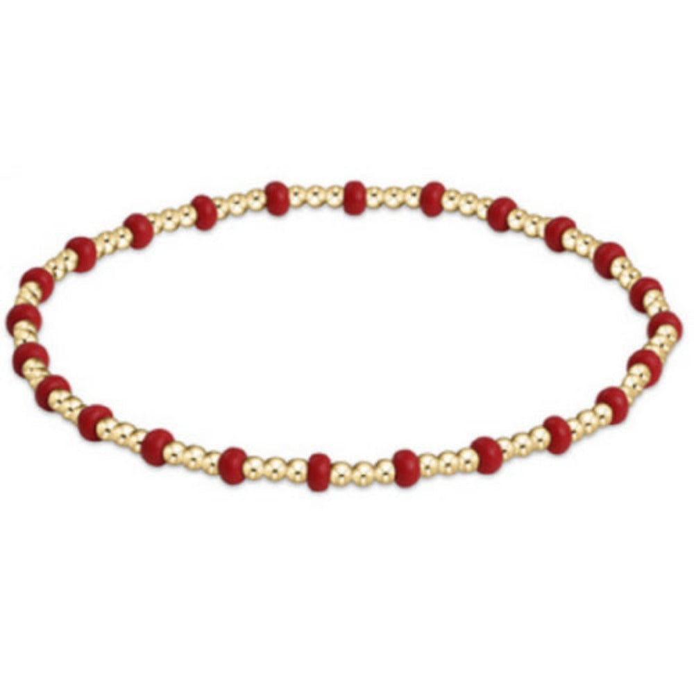 6.25-inch Crimson Gameday Bracelet of Hope and Sincerity by enewton