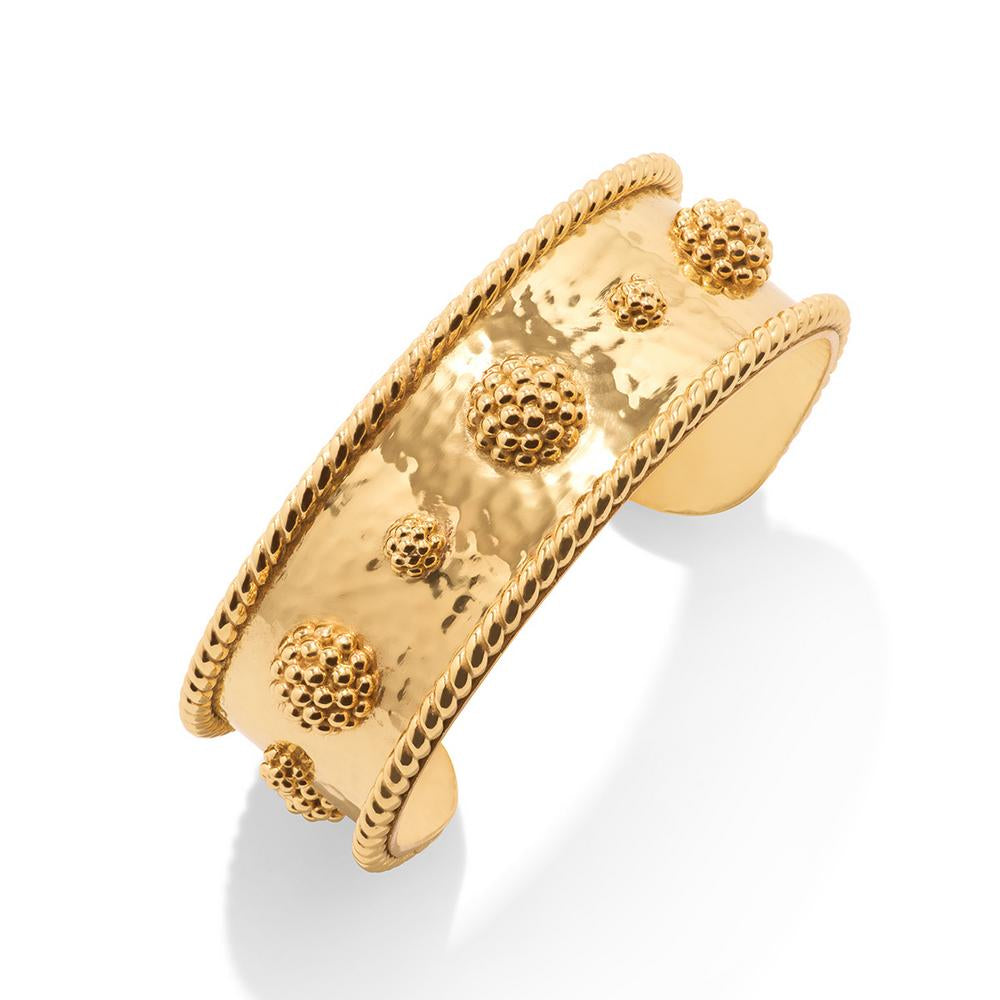 Hammered Gold Capucine De Wulf Berry Statement Cuff for Women
