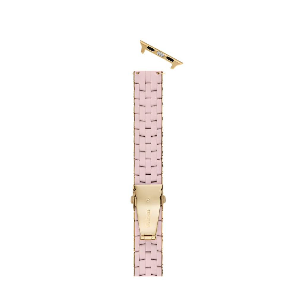 Pink Michele 5 - Link Silicone Band for Series 1 - 9/SE/Ultra 1 - 2 Apple Watch®