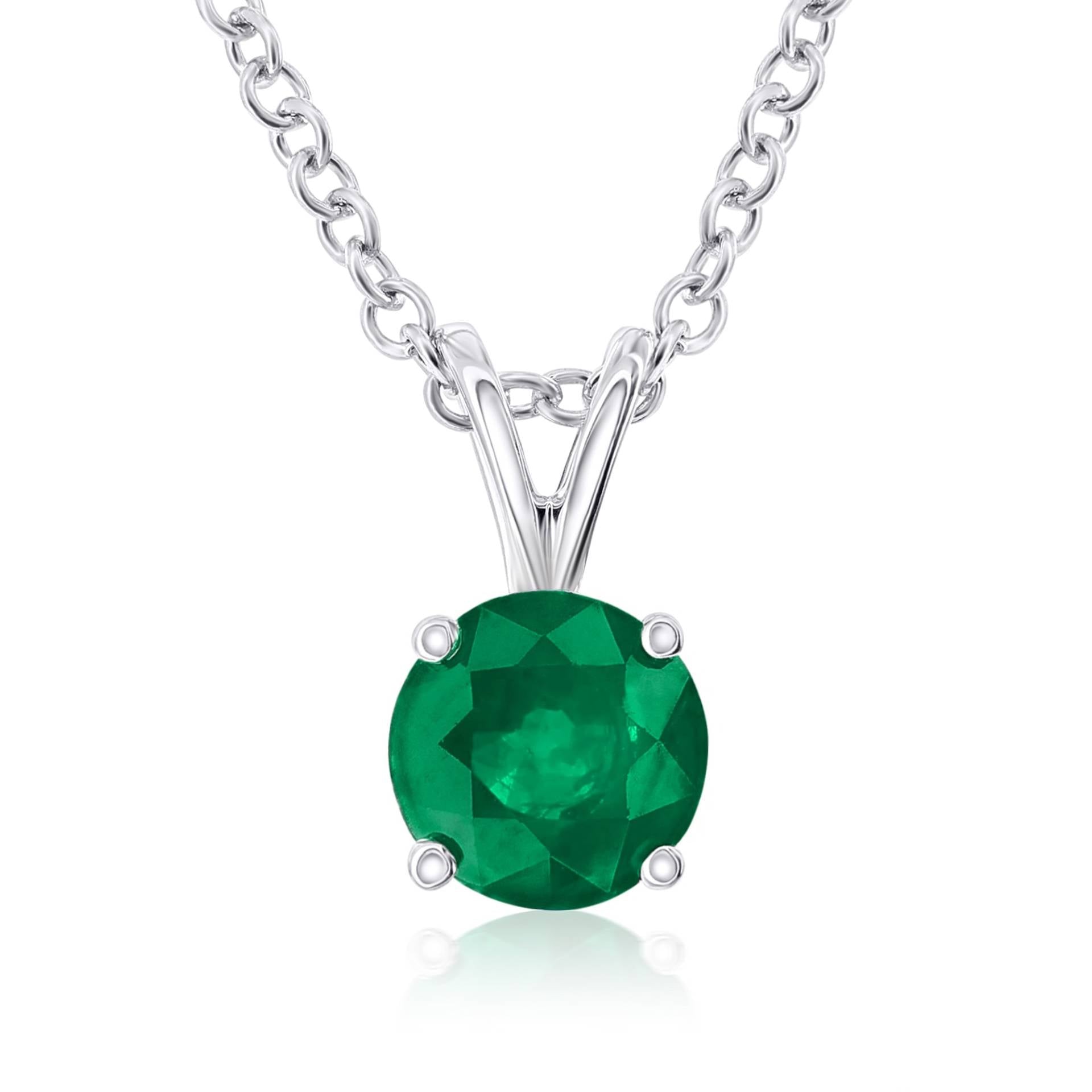 18k Gold Emerald Pendant Necklace by Smyth Jewelers