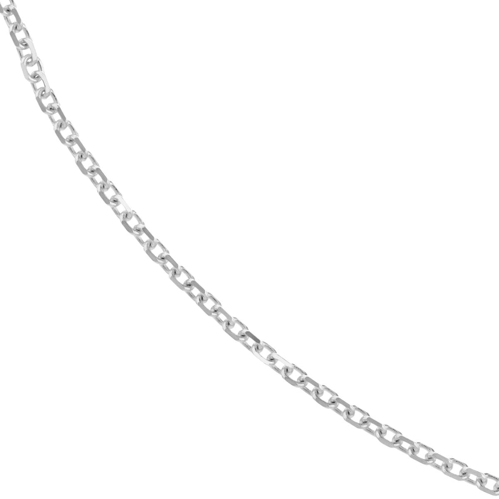 18-Inch 14k Gold Diamond-Cut Sparkling Cable Chain