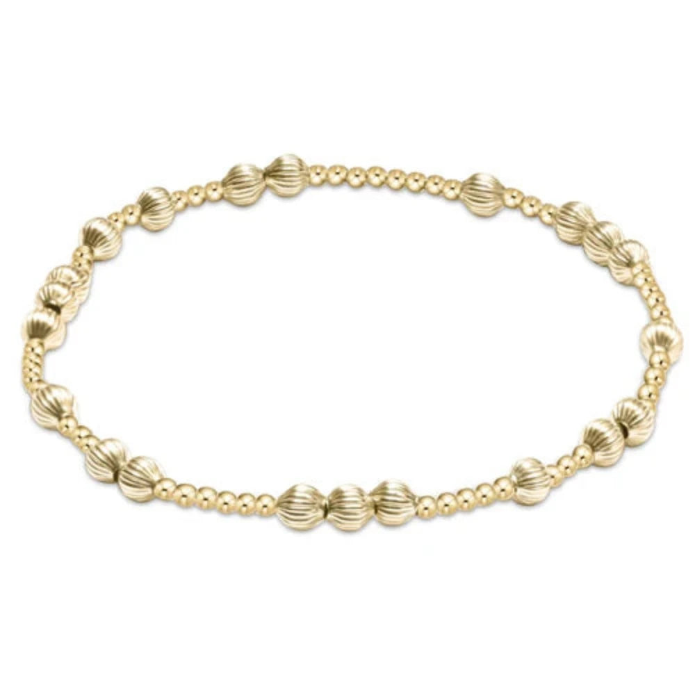enewton 4mm Gold 6.25-inch Hope and Dignity Beaded Bracelet