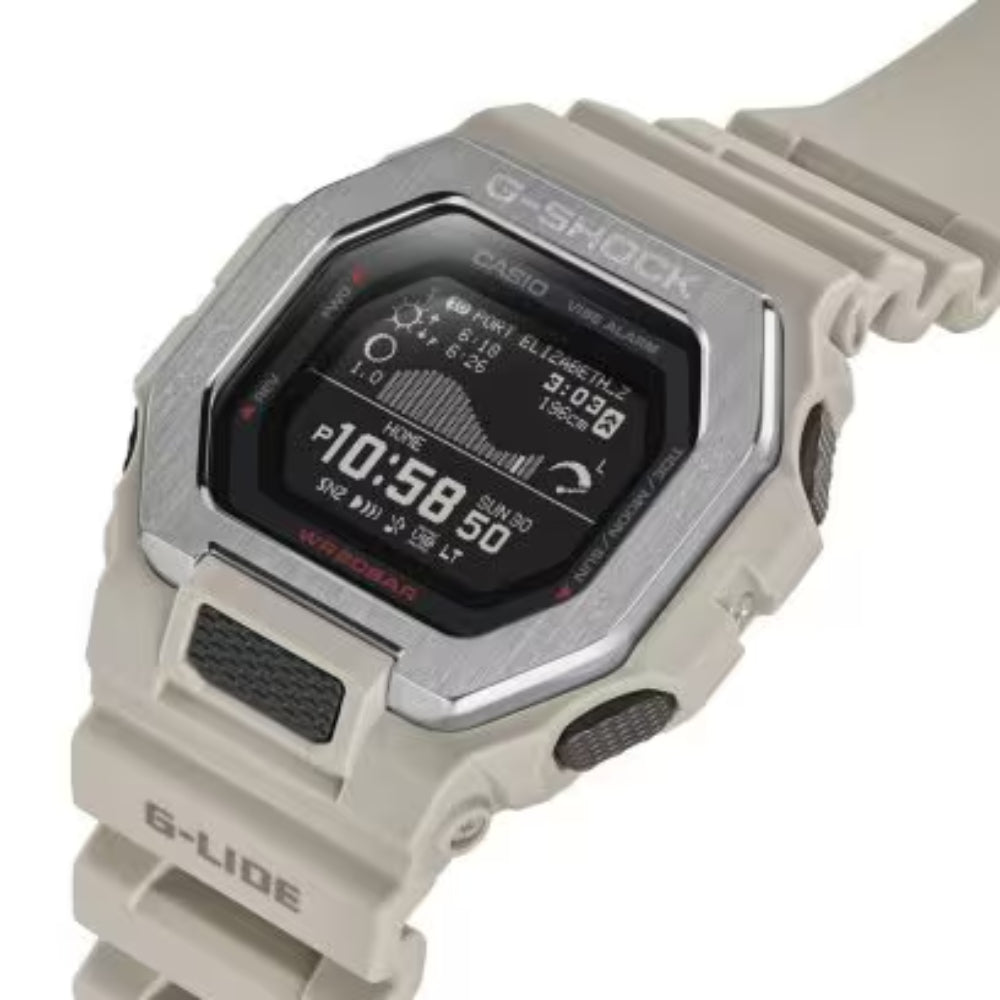 G-Shock G-Glide Smartphone-Connected Resin Sports Watch in Gray Color, Model GBX100-8