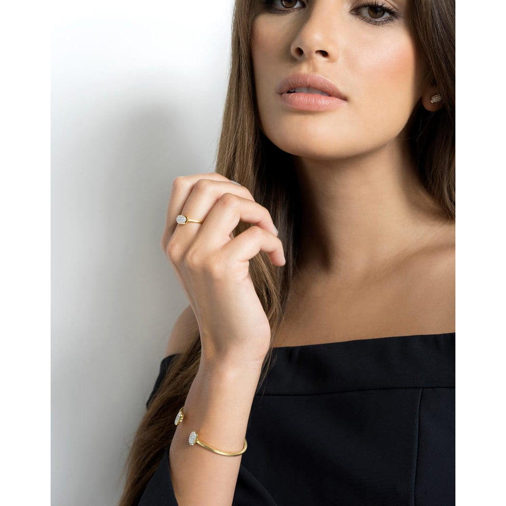 Kendra Scott's Stunning 14k Rose Gold Isa Ring with Pave White Diamonds