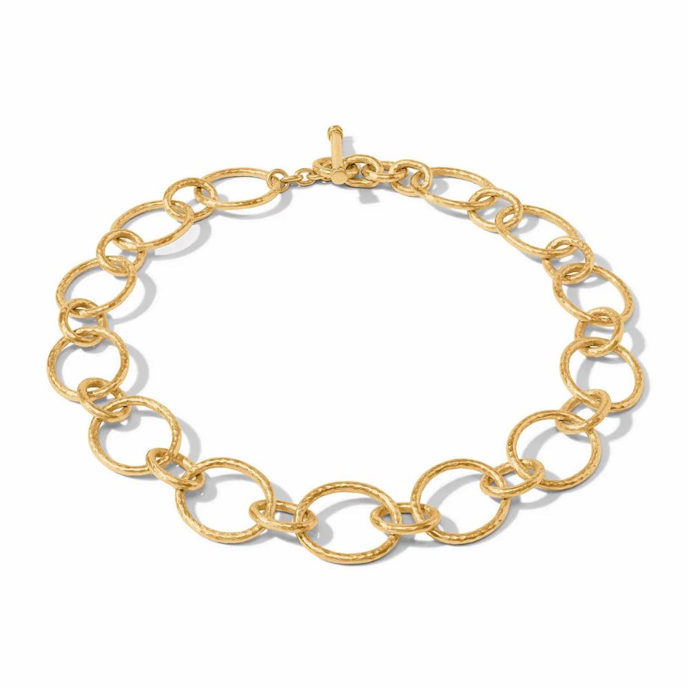Julie Vos Adjustable 24K Gold Plated Catalina Light Link Necklace