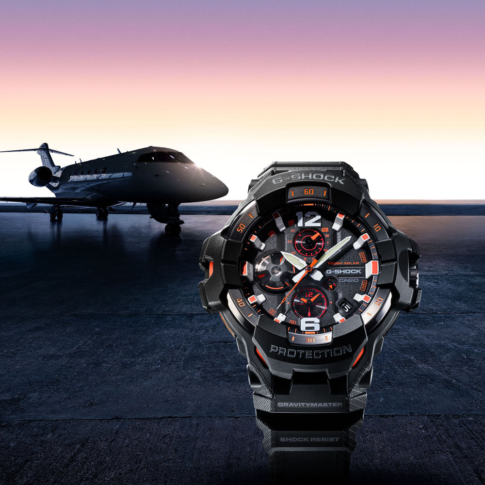 G-Shock Master of G-Air Gravitymaster GRB300-1A4 in Striking Black/Orange