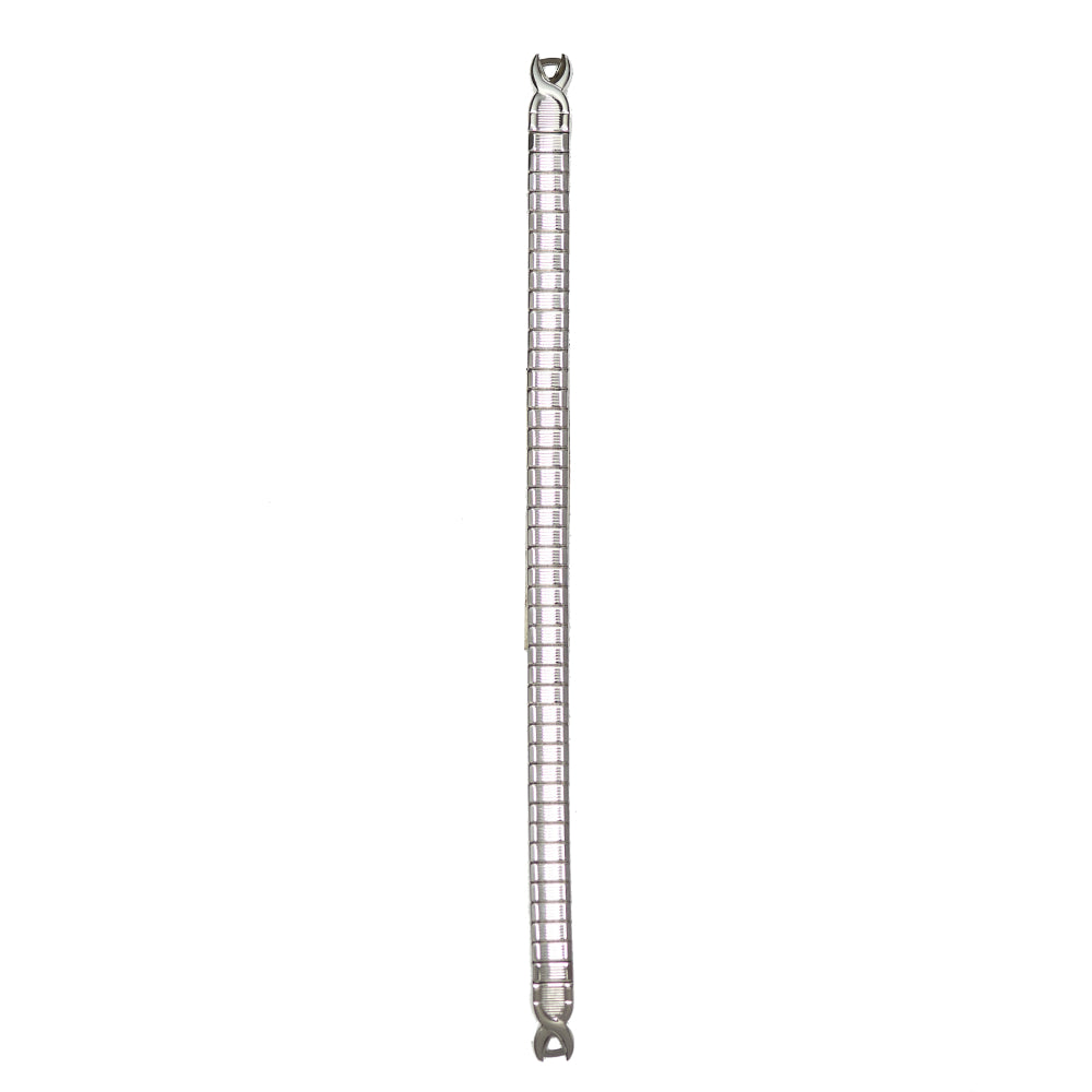 Stunning Ladies' White Stainless Steel Flexible Wrist Band
