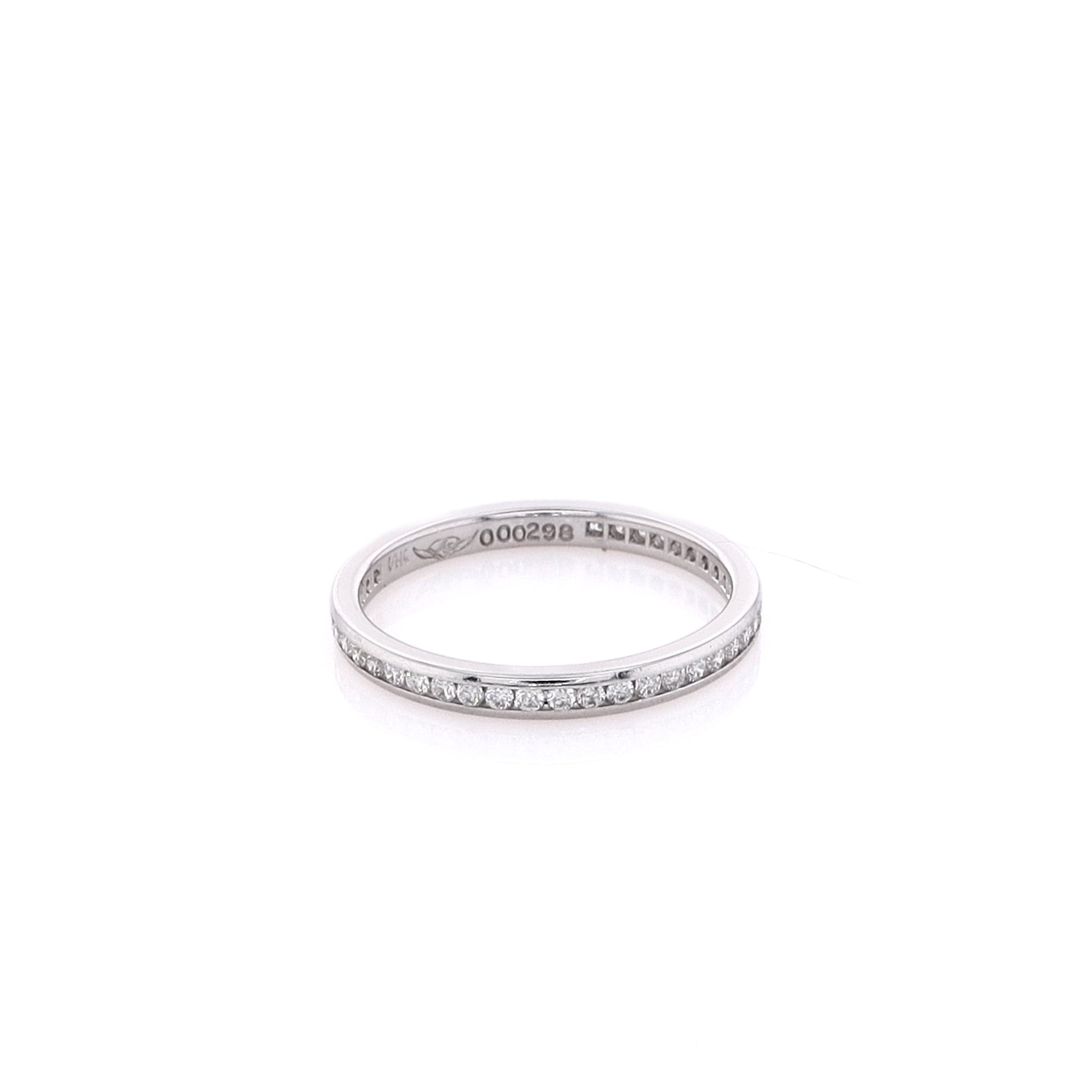 Stunning 14K White Gold Diamond Eternity Wedding Band Size 8