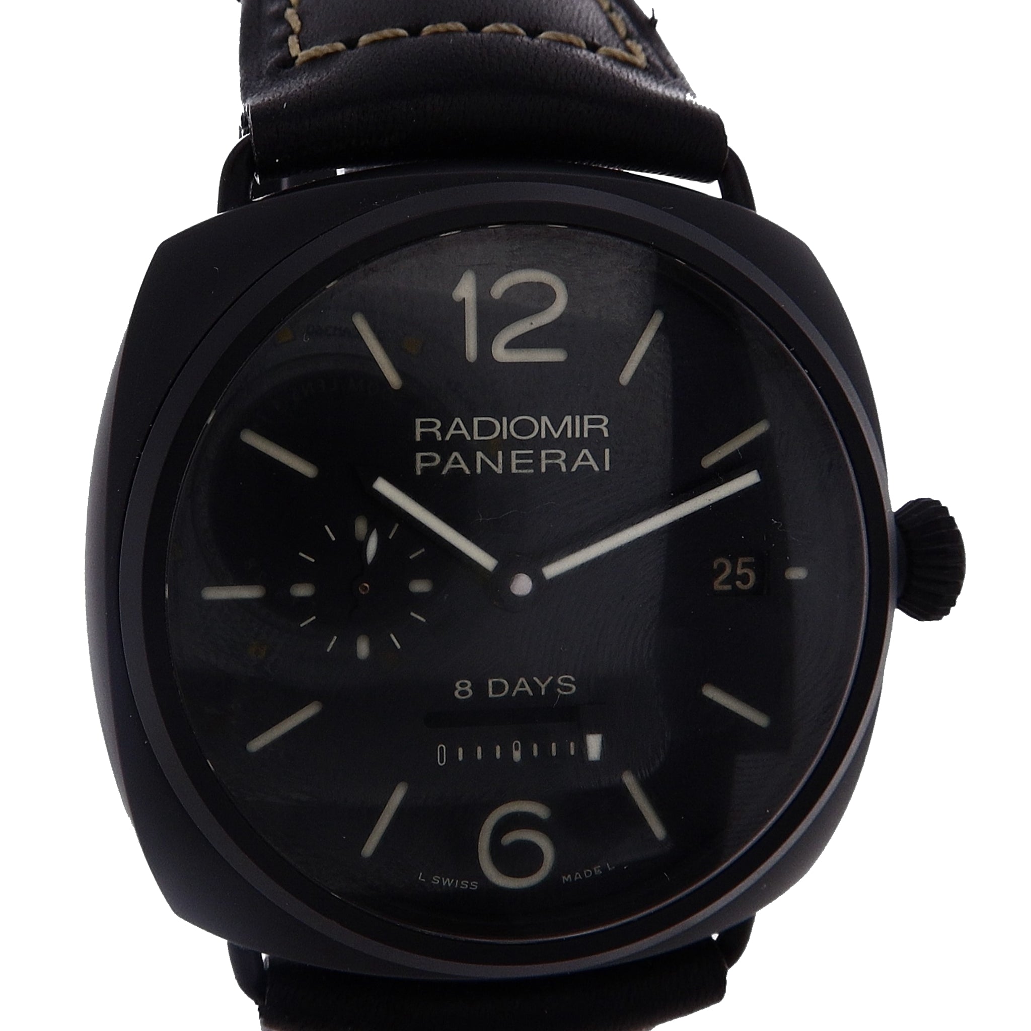 Titanium Panerai RadioMir PAM00384 with Matte Black Ceramic Dial
