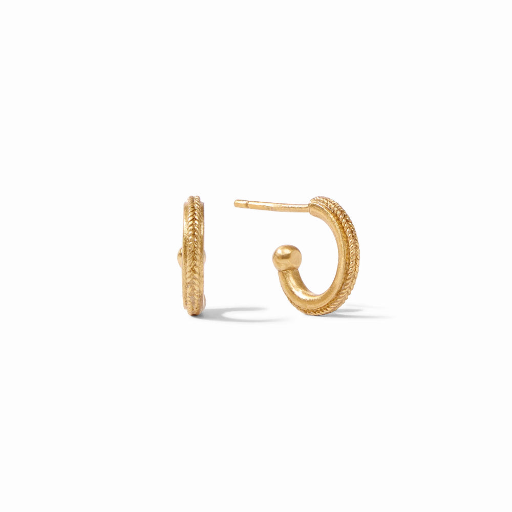 Julie Vos Glittering Aurora Hoop and Charm Earrings for Women