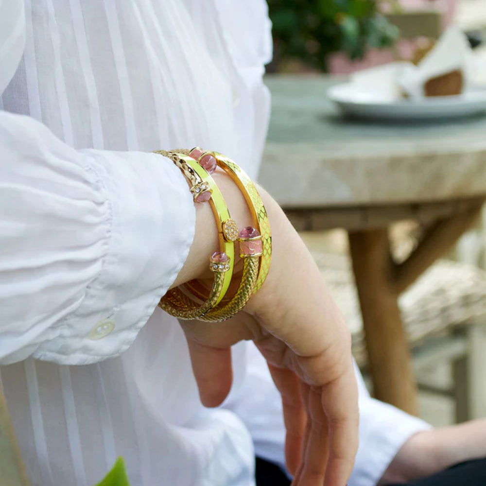 18ct Gold Plated Premium Brass Halcyon Days Hammered Torque Bangle