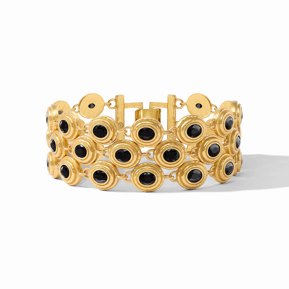 Julie Vos Tudor Triple Row Tennis Style Bracelet for Elegant Adornment
