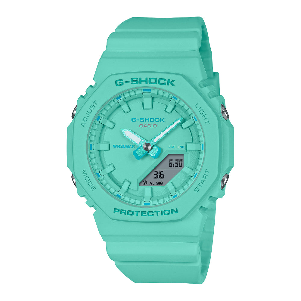 Casio G-Shock Ladies Analog - Digital Watch in Stunning Teal Blue Color (Model GMAP2100 - 2A)