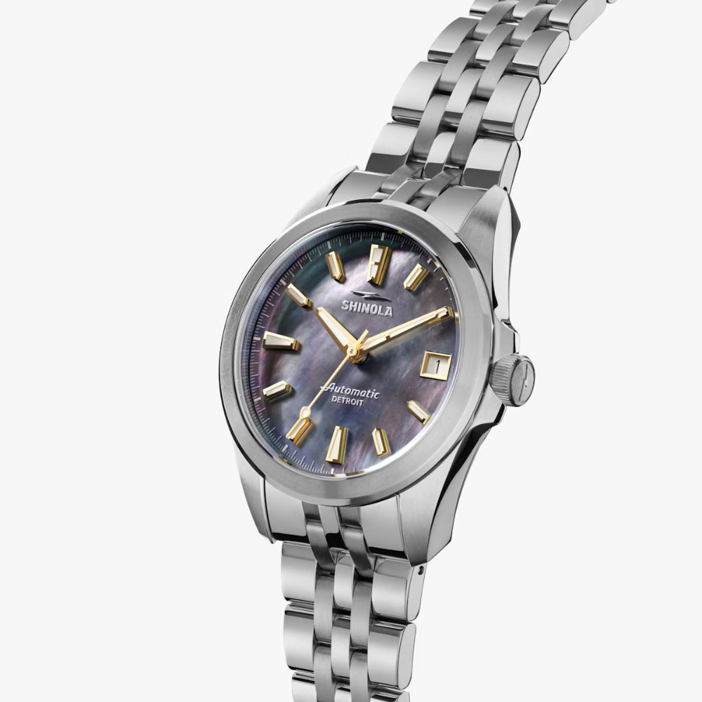 Shinola 36mm Circadian Monster Watch with Grey Mother of Pearl Dial