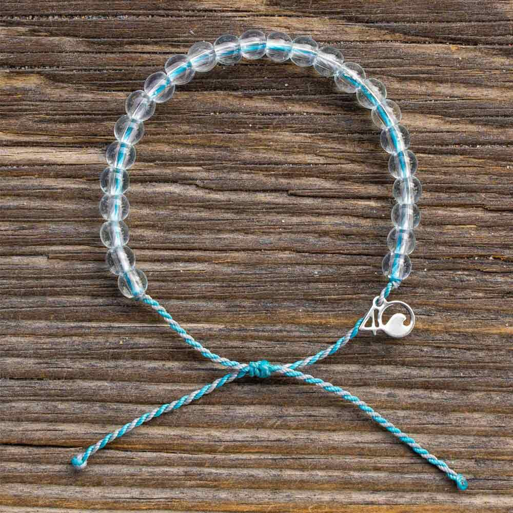 4Ocean Light Blue & Grey Beaded Dolphin Conservation Bracelet