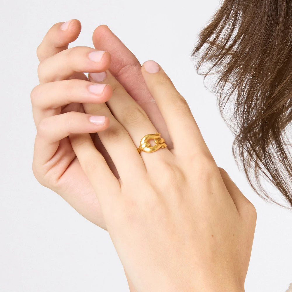 Julie Vos Saratoga Adjustable Golden Ring Inspired by Antique Bridle Hardware