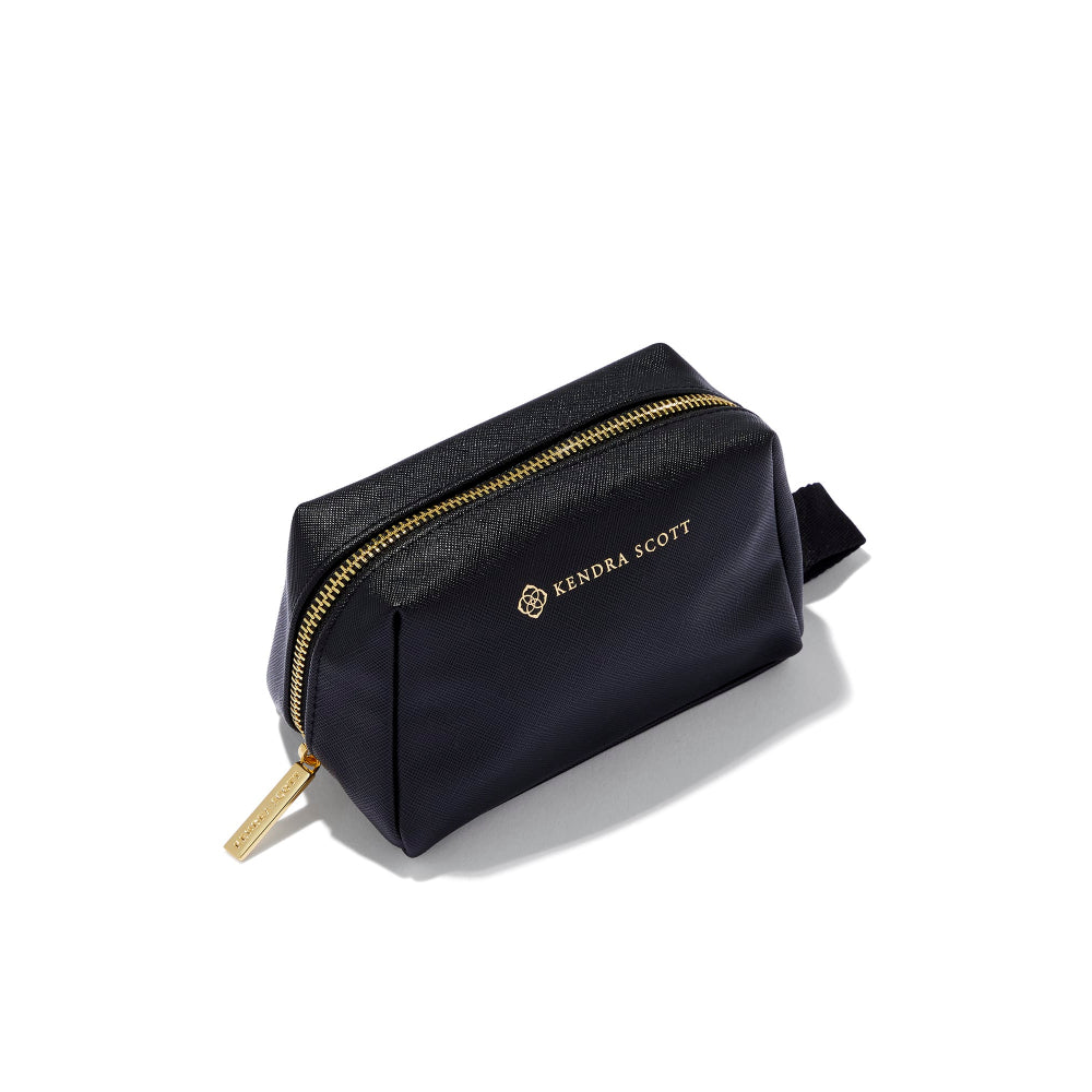 Kendra Scott Compact Polyurethane Cosmetic Zip Case for On - the - Go Essentials