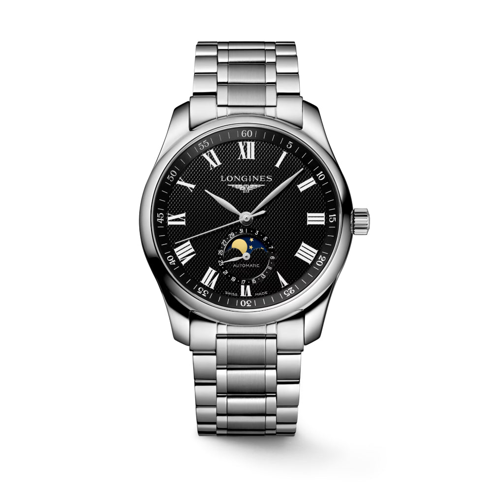 Longines 40mm Luxury Master Collection Automatic Moonphase Wristwatch