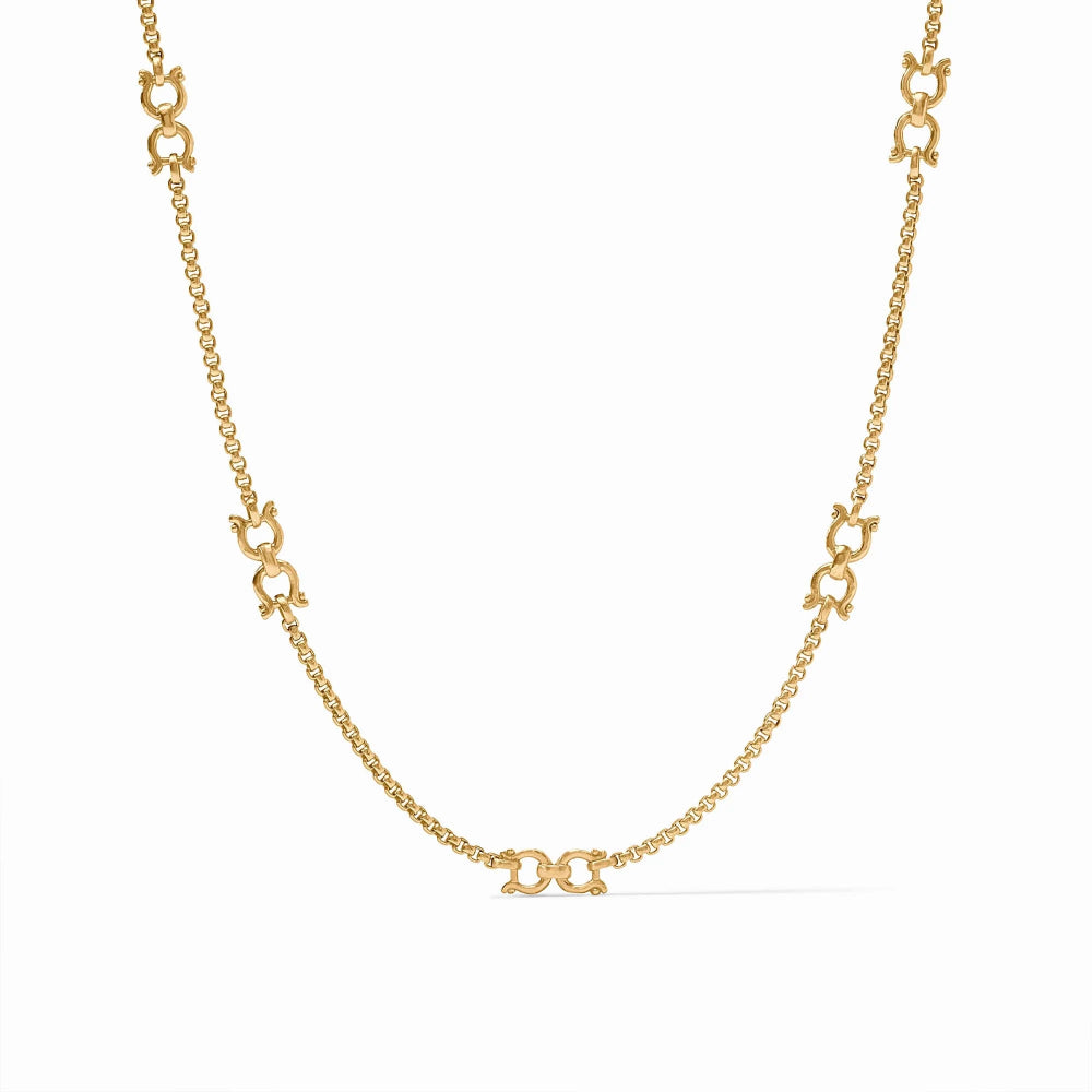 Julie Vos Equestrian-Inspired Saratoga Station 24K Gold Plated Necklace