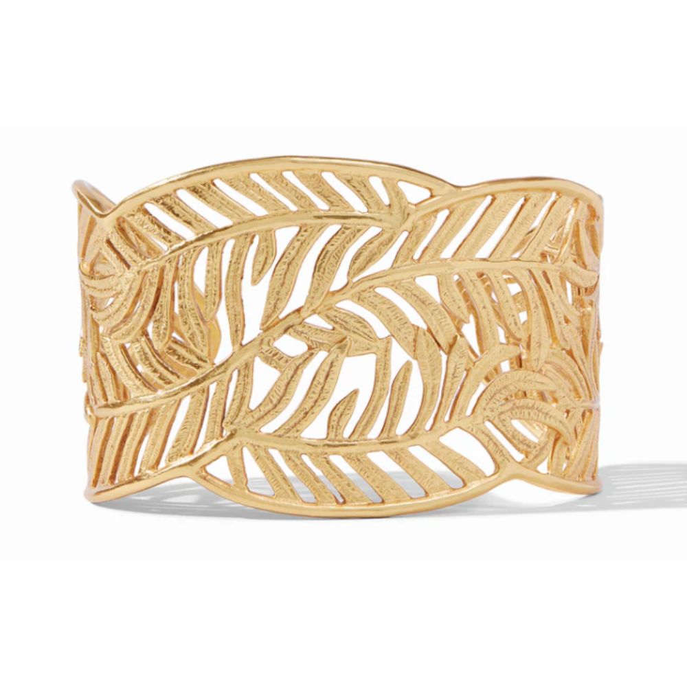 Julie Vos Gold-plated Fern Design Adjustable Cuff Bracelet
