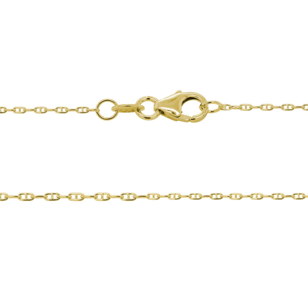 18-Inch 14k Gold Anchor Chain with Lobster Clasp