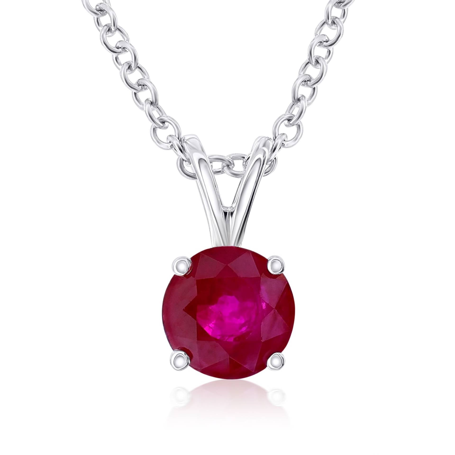 18k Gold Ruby Pendant Necklace by Smyth Jewelers - Elegant Style