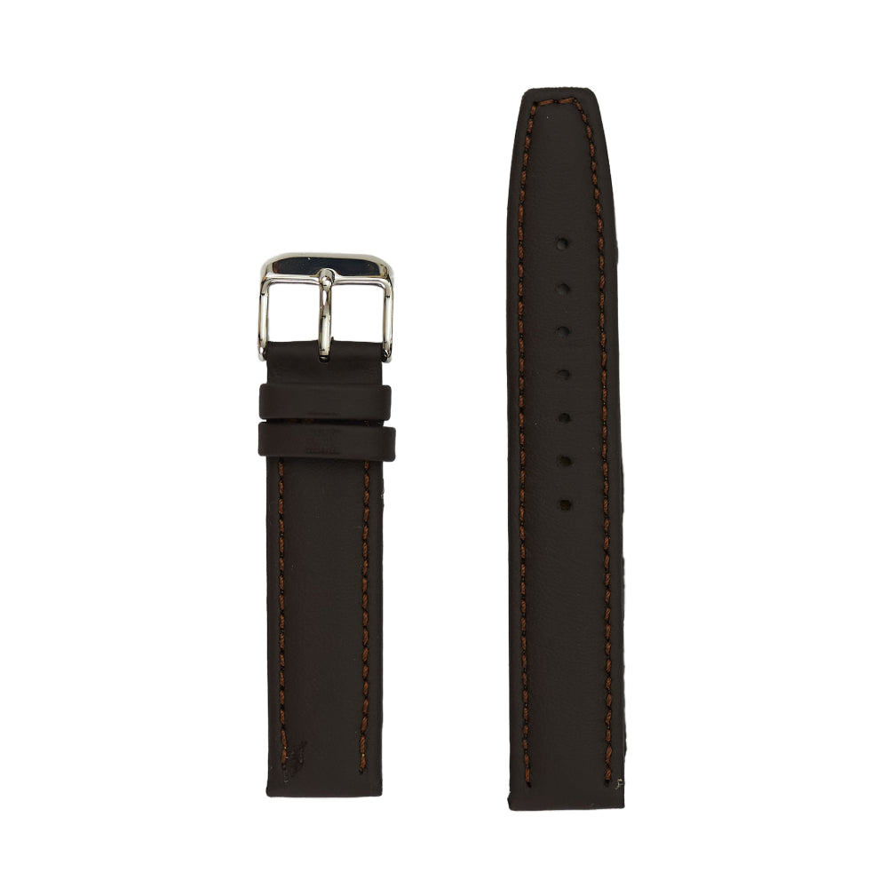 Brown Men's Premium Smooth Genuine Leather Watch Band