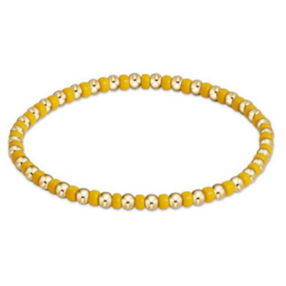 6.25-inch Golden Yellow eNewton Gameday Bracelet of Hope and Gratitude