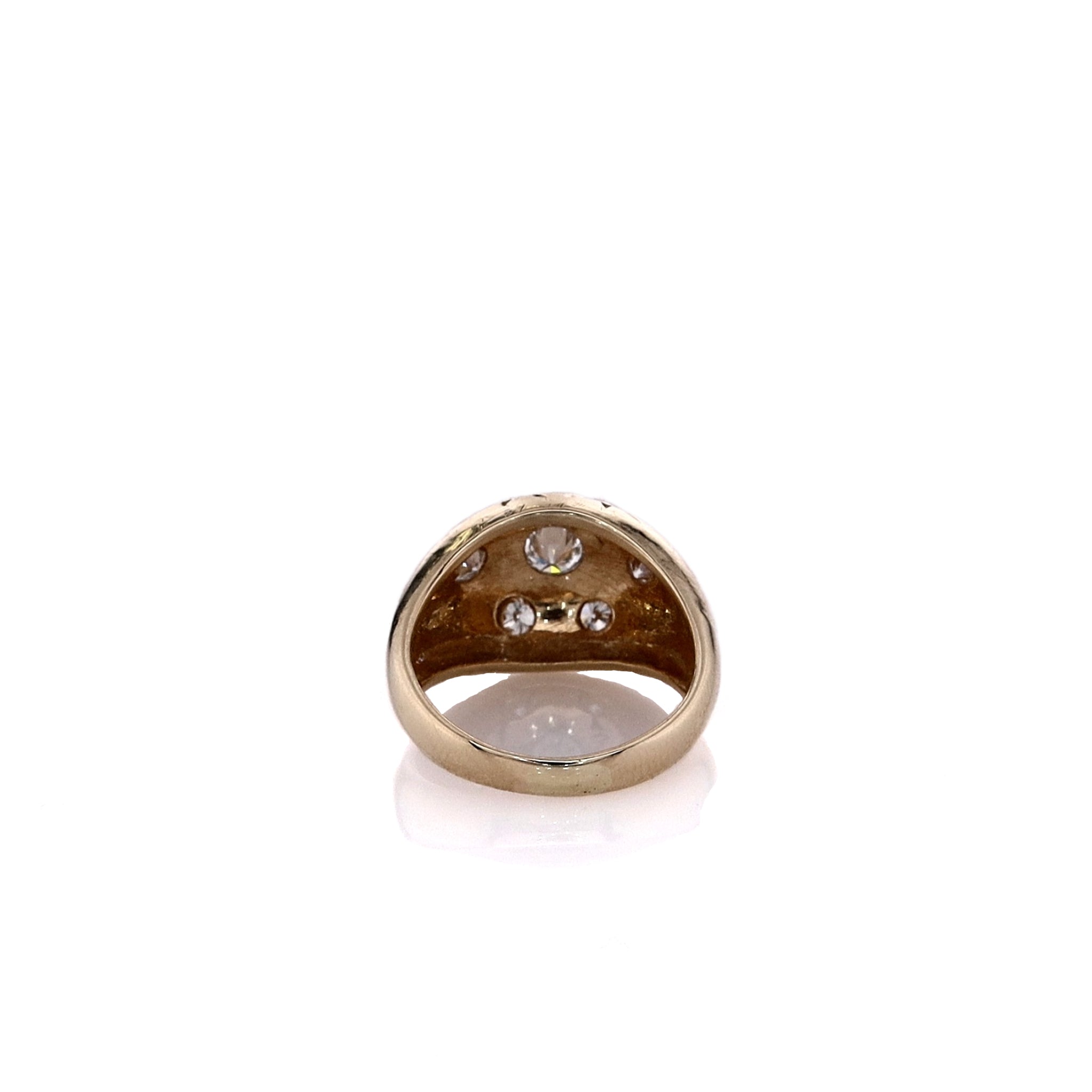 14k Yellow Gold Polished Estate Ring with 0.89ct Diamonds