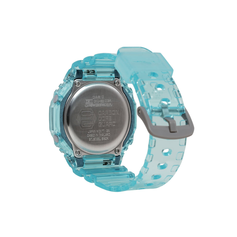 G-Shock Ladies' Analog - Digital Translucent Blue Resin Wristwatch with Fashionable Design