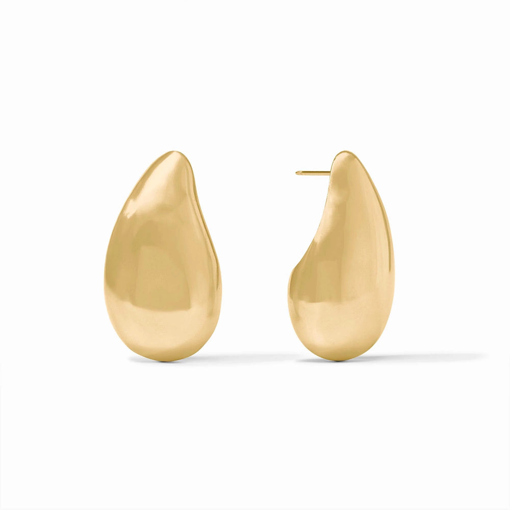Julie Vos 24K Gold Plated Wave Earrings in Three Sizes
