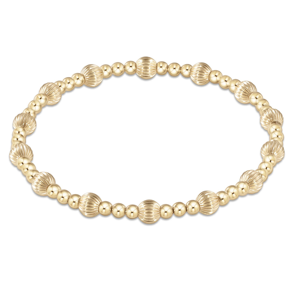 Enchanting 6.25-inch Gold 5mm Dignity Sincerity Beaded Bracelet for Timeless Elegance