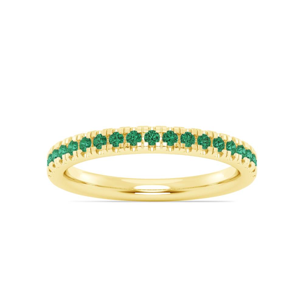 Smyth Jewelers Stackable Paved Emerald Engagement Ring for Women