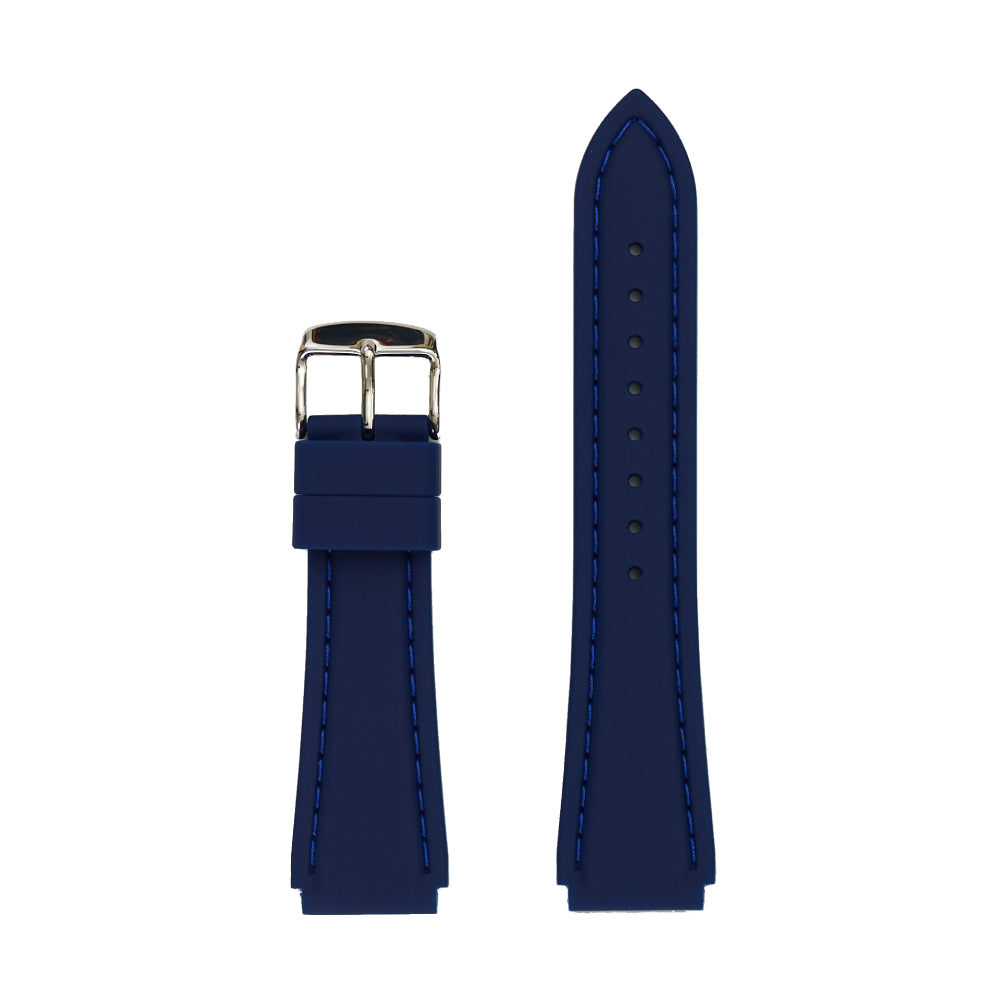 Blue Silicone Molded Watch Band for Wristwatches