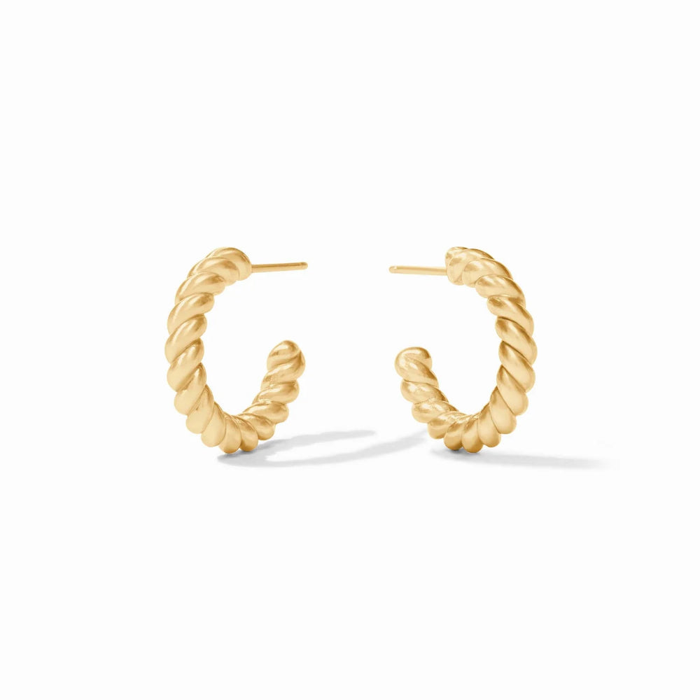 Julie Vos Golden Nassau Twisted Rope Hoop Earrings
