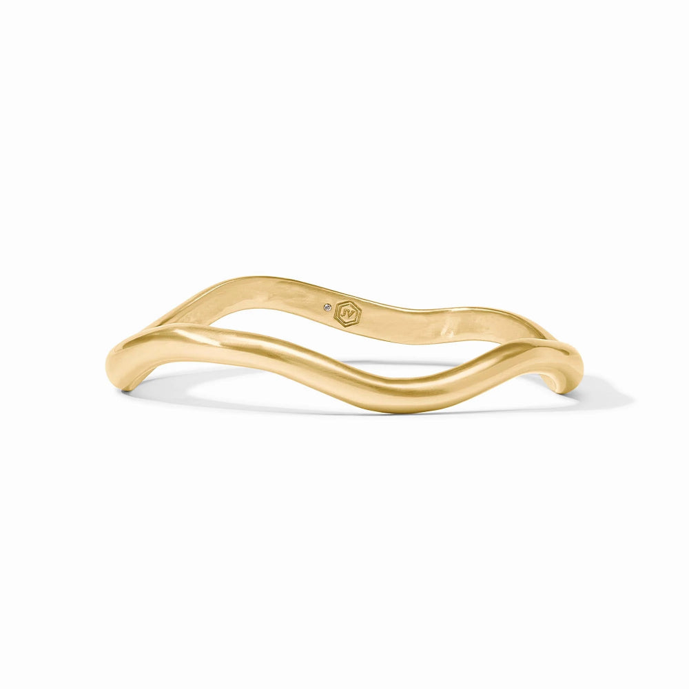 Julie Vos 24K Gold Plated Wave - Style Bangle in Small and Medium Sizes