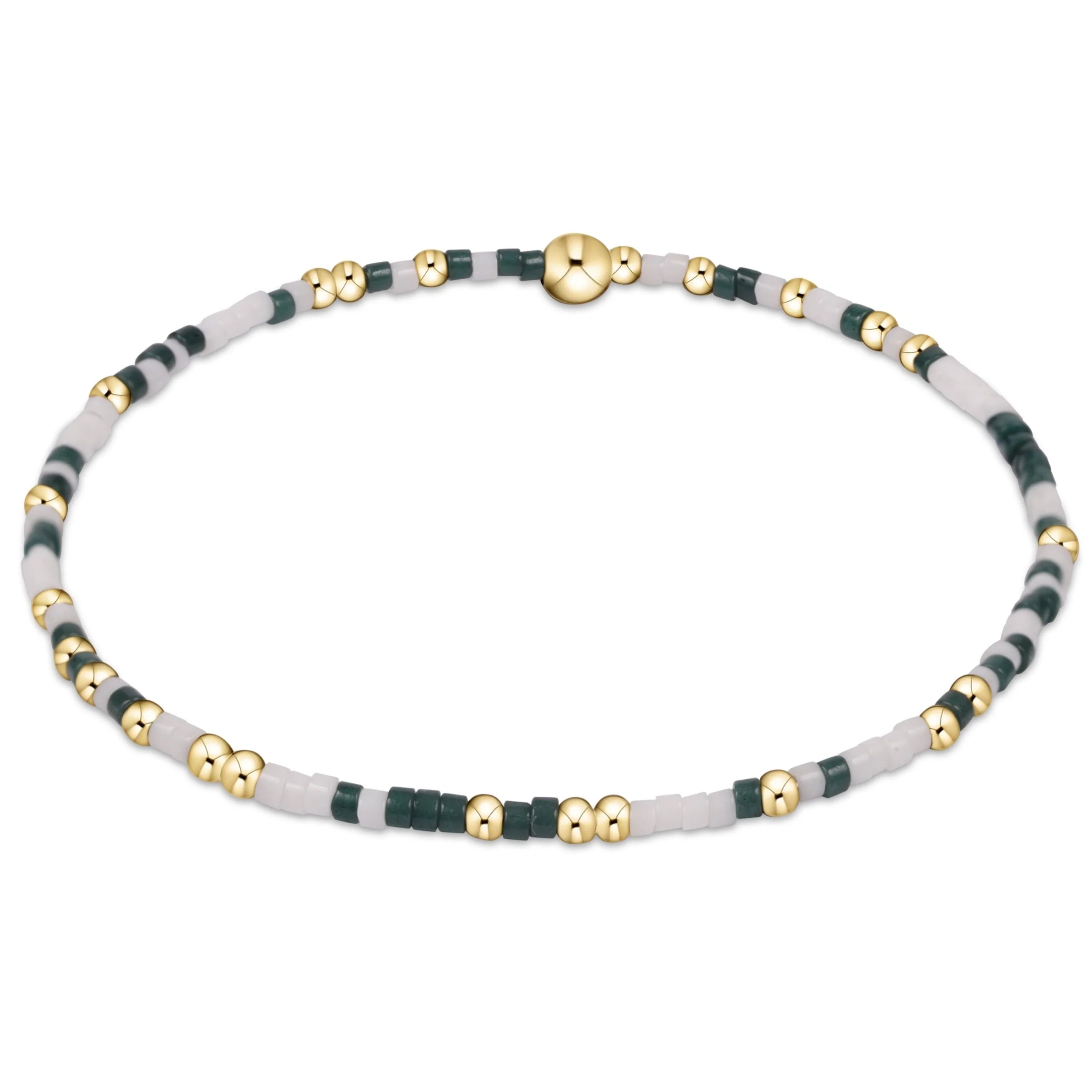 eNewton 5.5-inch e-Girl Dark Green and White Gameday Bracelet of Unwritten Hope