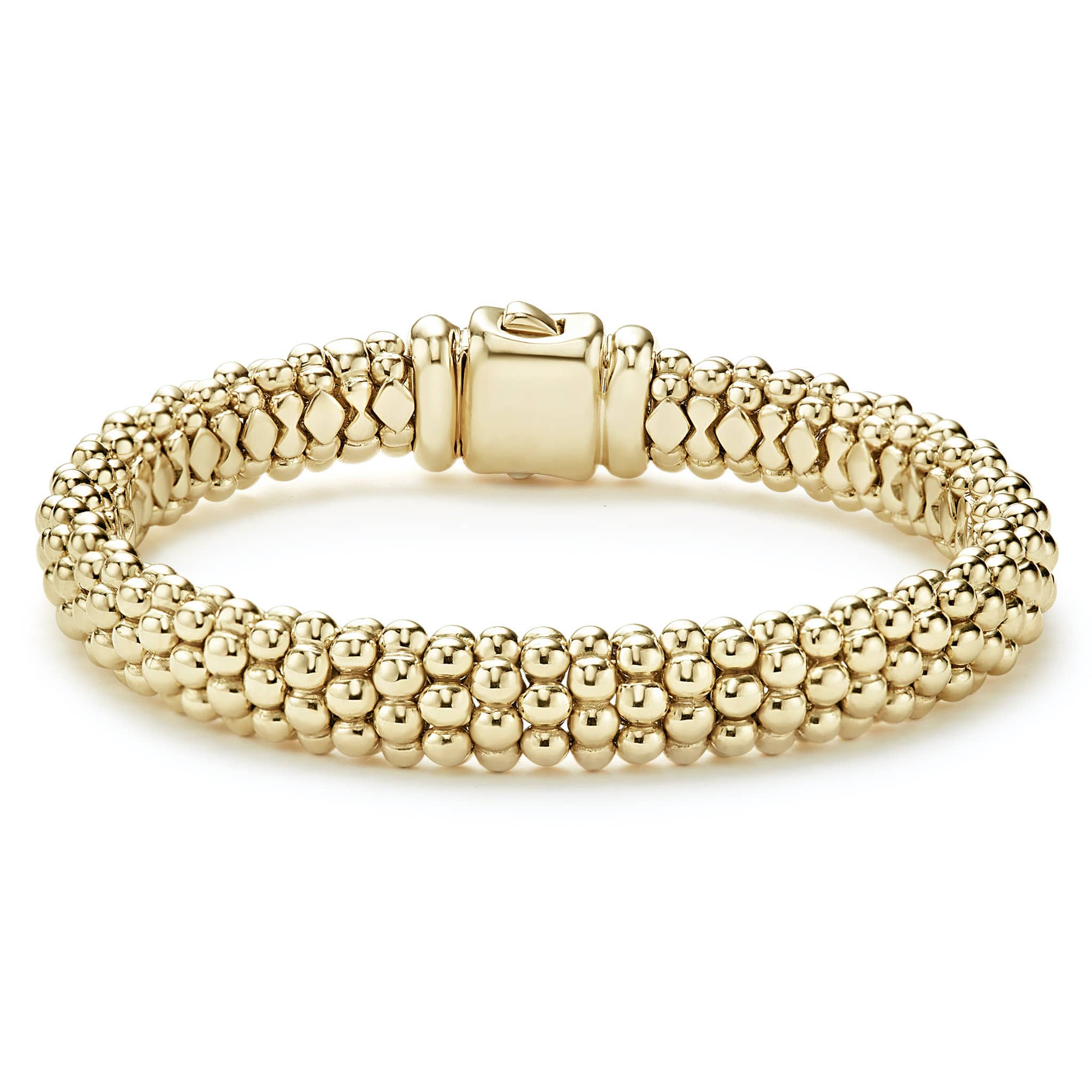 18K Gold Medium Caviar Bracelet by Lagos, 9mm