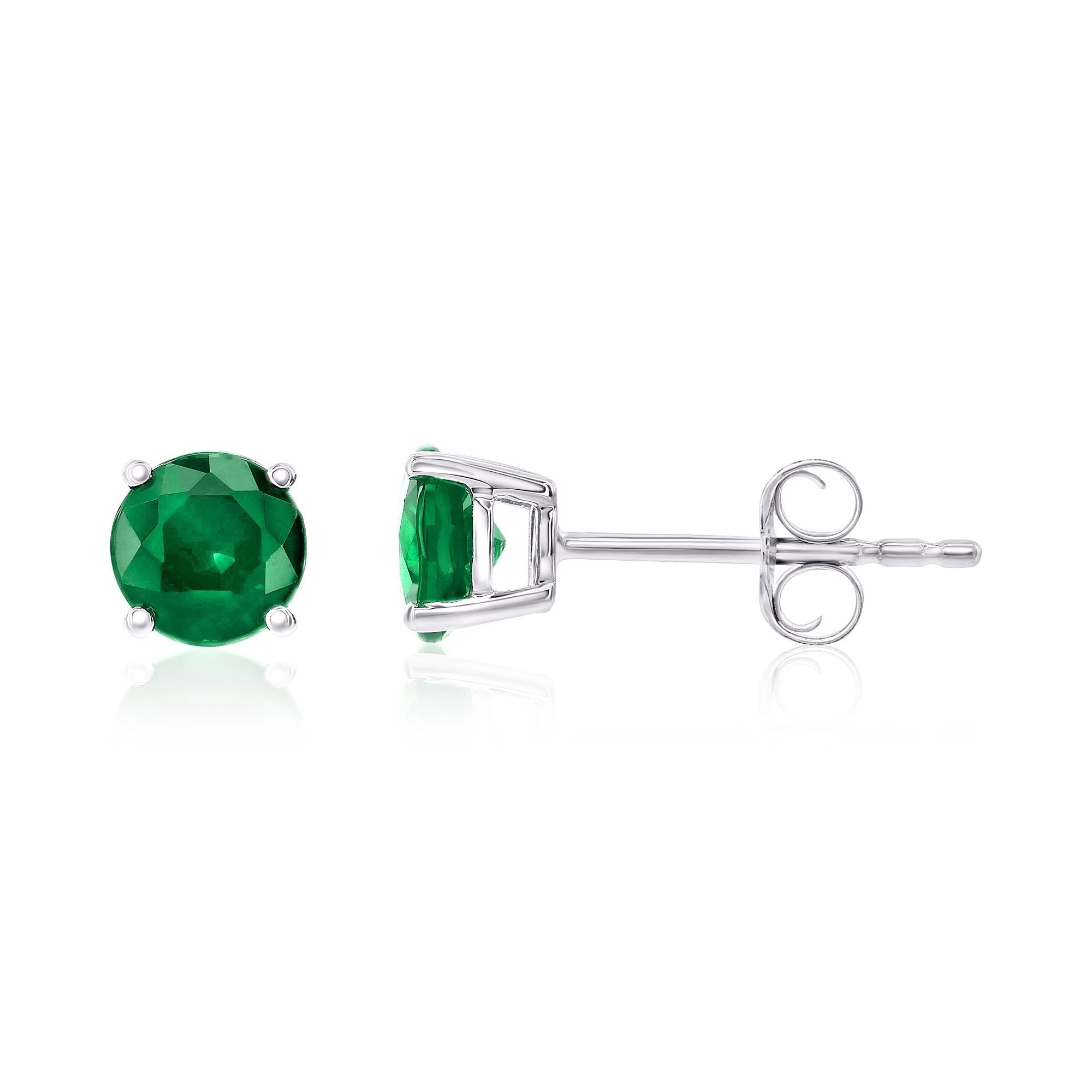 Exquisite 18k Gold Emerald Stud Earrings by Smyth Jewelers - A Stunning Jewelry Piece