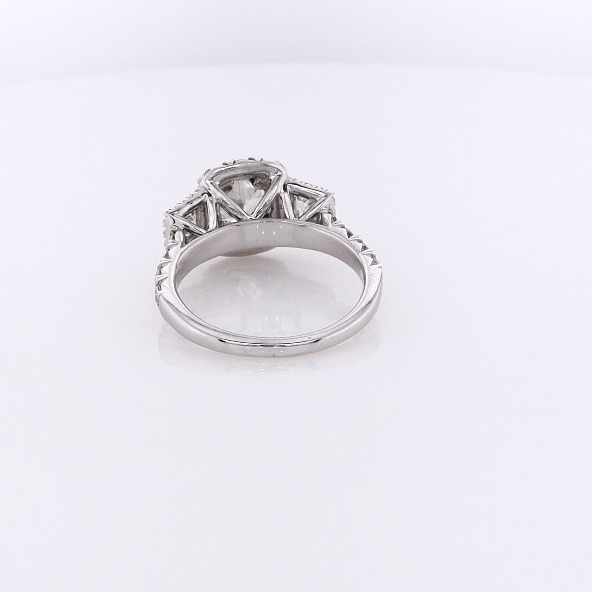18K White Gold Engagement Ring by Estate Henri Daussi with GIA Certified 1.01ct Diamond
