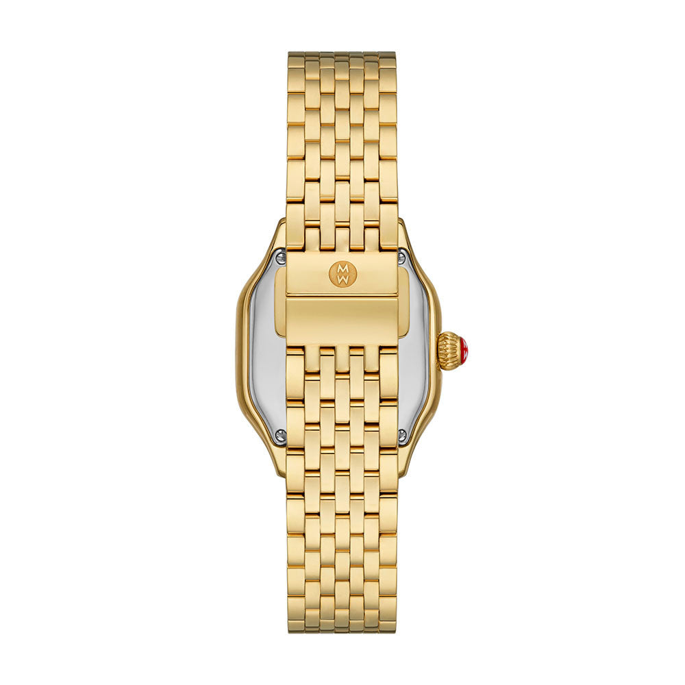 Michele Meggie Gold-Plated High Shine Watch with Diamond Dial