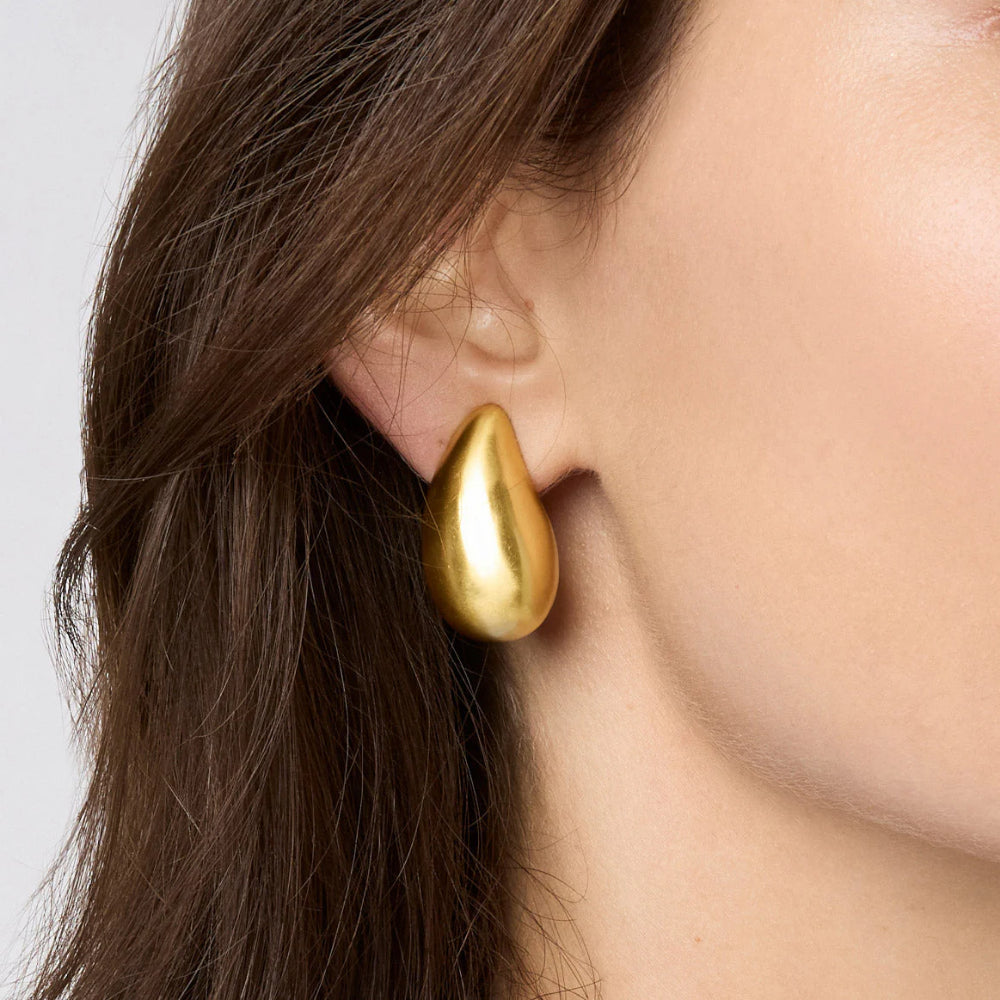 Julie Vos Fashionable Wave-Style Clip-On Earrings for Women