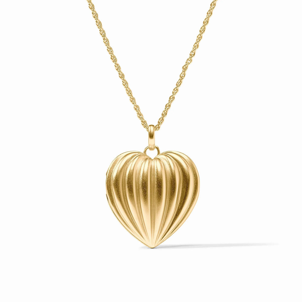 Julie Vos Fashionable Puffy Heart-shaped Locket Necklace for Women