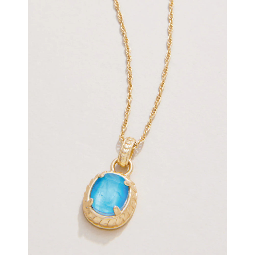 Spartina 17 Blue Oval-Shaped Petite Karina Necklace - A Stunning Jewelry Piece