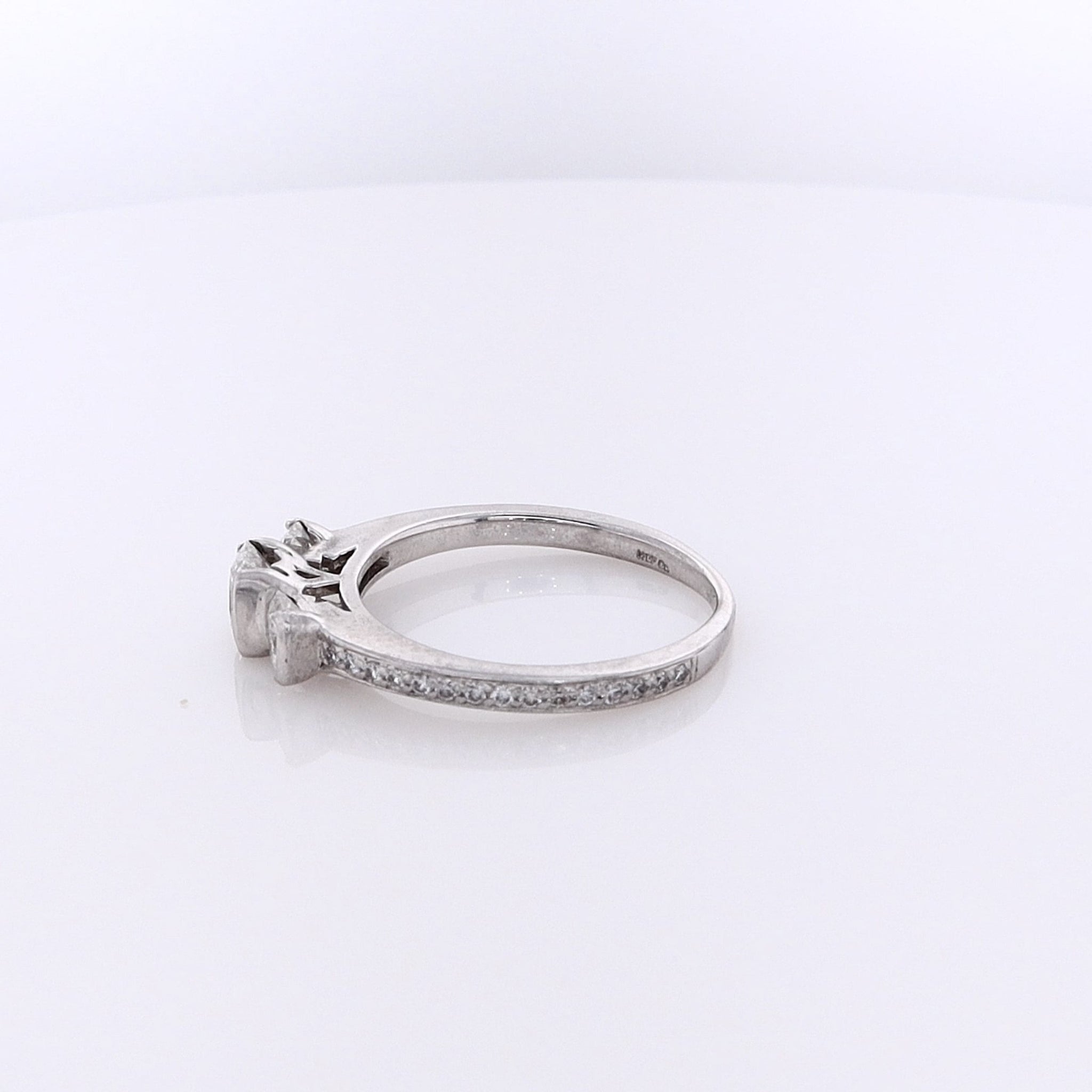 18K White Gold Hearts on Fire Diamond Engagement Ring, Size 7